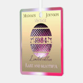  1984 40ste verjaardag roze metalen ornament (Voorkant links)