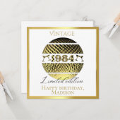  1984 40ste verjaardagsgoud kaart (Voorkant / Achterkant in situ)