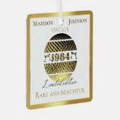  1984 40ste verjaardagsgoud metalen ornament (Voorkant Rechts)