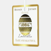  1984 40ste verjaardagsgoud metalen ornament (Voorkant links)