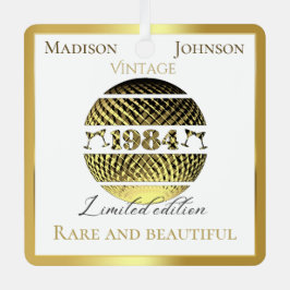  1984 40ste verjaardagsgoud metalen ornament