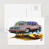 1984-88 Hurst Olds Grey-Black Car Briefkaart (Voorkant / Achterkant)