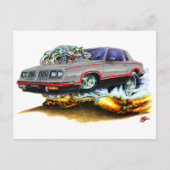 1984-88 Hurst Olds Grey-Black Car Briefkaart (Voorkant)