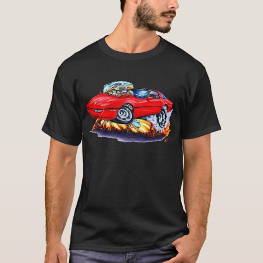 1984-93 Corvette Red Car T-shirt (Voorkant)