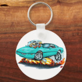 1984-93 Corvette Turquoise Car Sleutelhanger (Voorkant)