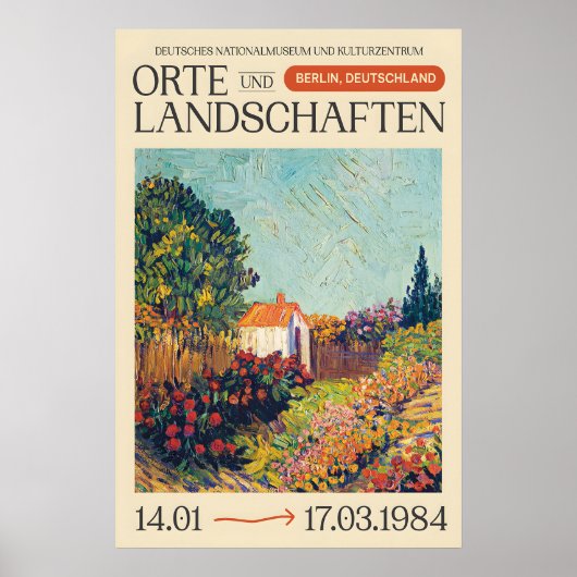 1984 Berlin Kunsttentoonstelling Poster Duitse Lan (Voorkant)