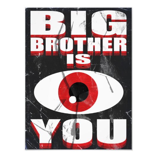 1984 Big Brother kijkt naar je Poster (Voorkant)