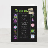 1984 de Feiten van de Pret van de Verjaardag Kaart (Voorkant)