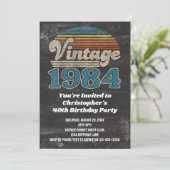 1984 Geboortejaar 40e Verjaardag Zonsondergang Re Kaart (Staand voorkant)