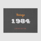  1984 gelimiteerde editie 40th Birthday Gift Tissuepapier (Voorkant)