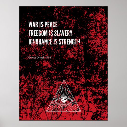 1984 George Orwell War is Peace Poster (Voorkant)
