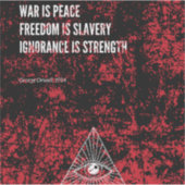 1984 George Orwell War is Peace Sticker (Voorkant)