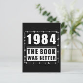 1984 Het boek was een beter citaat Briefkaart (Staand voorkant)
