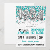 1984 High School College Reunion Uitnodiging (Voorkant / Achterkant)