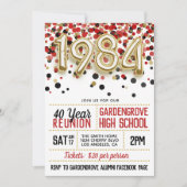 1984 High School College Reunion Uitnodiging (Voorkant)