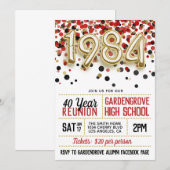 1984 High School College Reunion Uitnodiging (Voorkant / Achterkant)