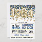 1984 High School College Reunion Uitnodiging (Voorkant)