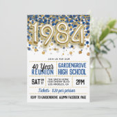 1984 High School College Reunion Uitnodiging (Staand voorkant)