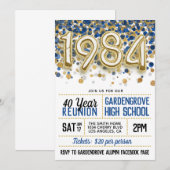 1984 High School College Reunion Uitnodiging (Voorkant / Achterkant)