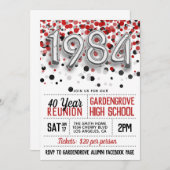 1984 High School College Reunion Uitnodiging (Voorkant / Achterkant)