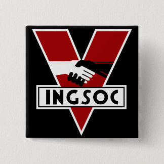 1984 Ingosoc Vierkante Button 5,1 Cm