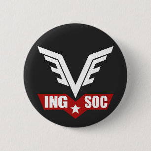 1984 INGSOC partij logo badge Ronde Button 5,7 Cm