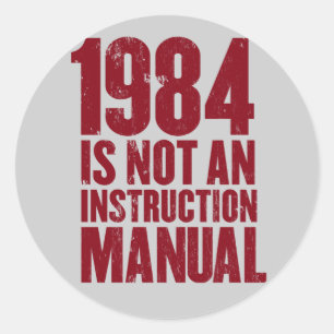 1984 is geen Sticker van een handleiding