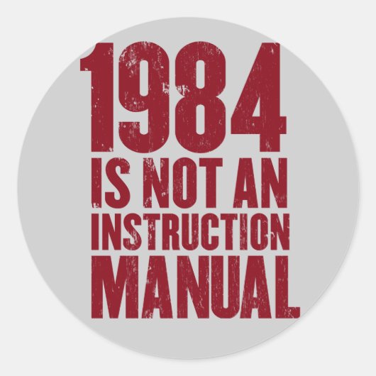 1984 is geen Sticker van een handleiding (Voorkant)