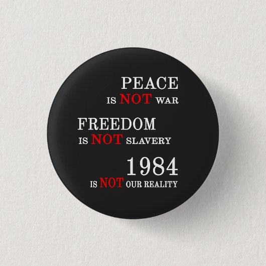 1984 Is Not Our Reality Ronde Button 3,2 Cm (Voorkant)