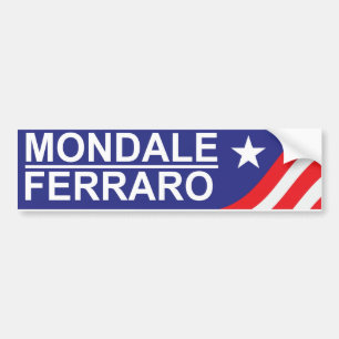 1984 Mondale Ferraro Campaign Bumpersticker
