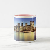 1984_new_york_skyline_! tweekleurige koffiemok (Center)