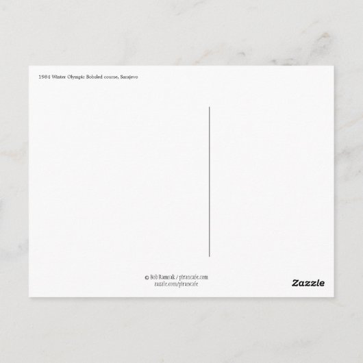1984 Olympische bobsleebaan, Sarajevo Briefkaart (Achterkant)