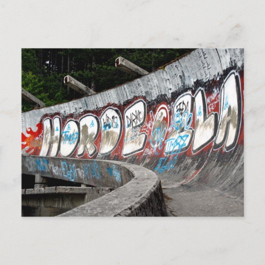 1984 Olympische Winterspelen bobsleebaan, Sarajevo Briefkaart (Voorkant)