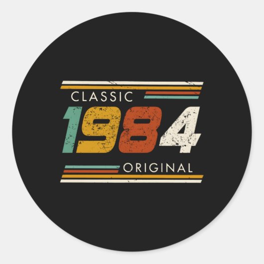 1984 Origineel Ronde Sticker (Voorkant)