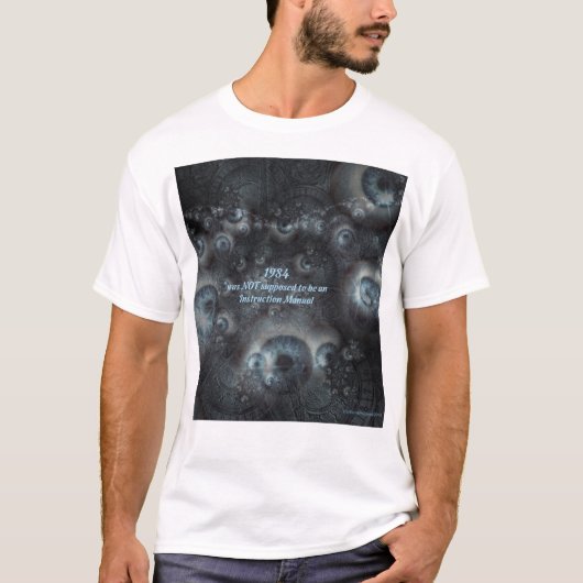 1984 Orwell Big Brother Thormed Mannen T-Shirt (Voorkant)