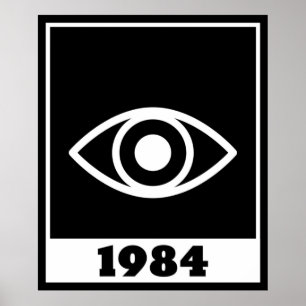 1984 Orwellian Big Brother kijkt naar jou Poster