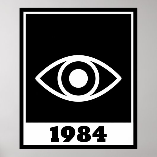 1984 Orwellian Big Brother kijkt naar jou Poster (Voorkant)