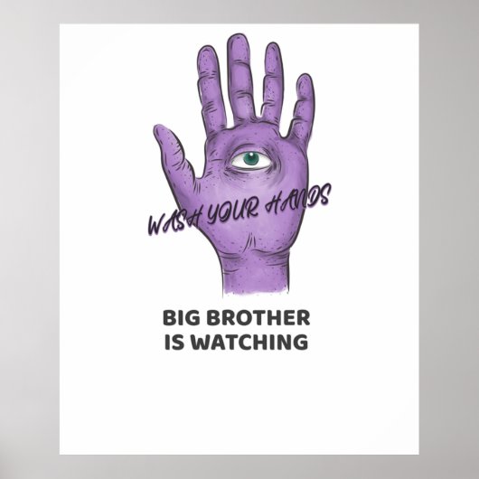 1984 Orwellian Big Brother kijkt u uit Poster (Voorkant)