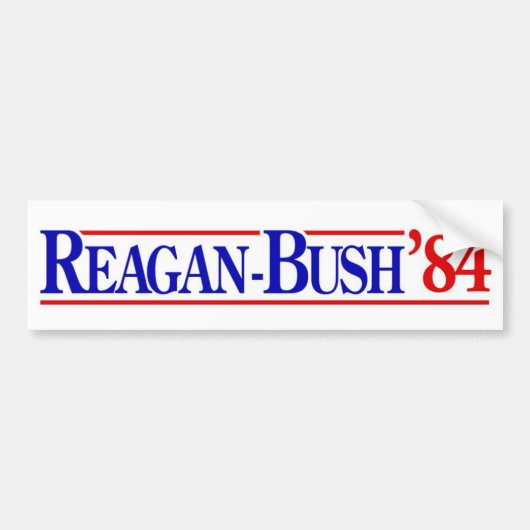 1984 Reagan Struik Bumpersticker (Voorkant)