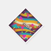 1984 - Retro  jaren '80 Neon geometrisch - Servet (Hoek)