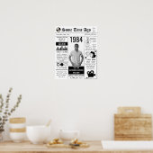 1984 Retro Newspaper Birthday Poster (Keuken)