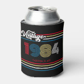 1984 Retro Stripe  Custom Age - Jaar Blikjeskoeler (Blikje Voorkant)
