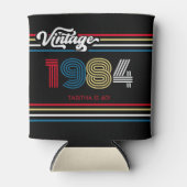 1984 Retro Stripe  Custom Age - Jaar Blikjeskoeler (Voorkant)