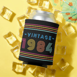 1984  Retro Stripe Neon Bright Blikjeskoeler