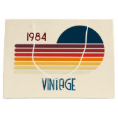 1984 Retro Stripe Sun Groot Cadeauzakje (Voorkant)