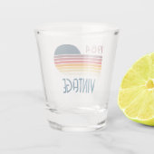  1984 Retro Stripe Sun Shot Glas (Achterkant)