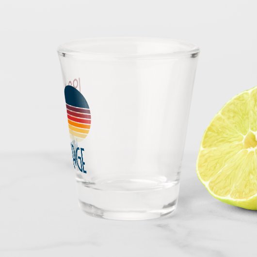 1984 Retro Stripe Sun Shot Glas (Rechts)