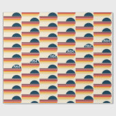  1984 Retro Stripe zo 40e verjaardag Cadeaupapier (Vlak)