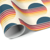  1984 Retro Stripe zo 40e verjaardag Cadeaupapier (Rol Hoek)