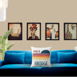  1984 Retro Stripe zo 40e verjaardag Kussen